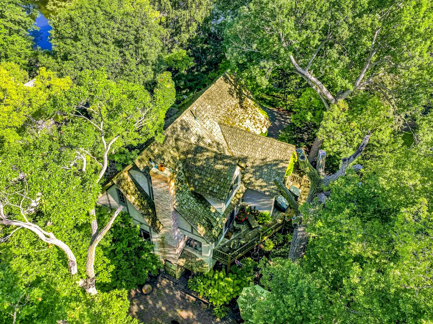 Before — Main roof and dormers from above